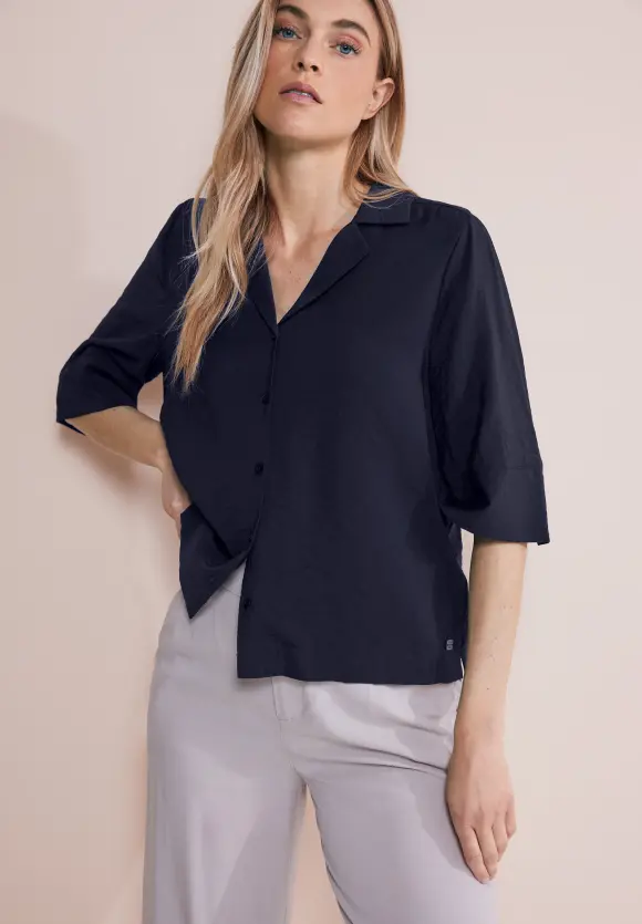 3/4 Arm Bluse - deep blue