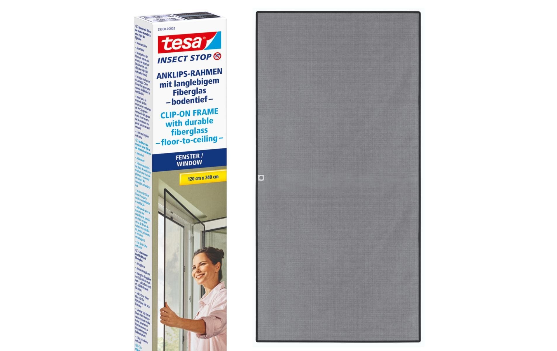 tesa Fliegengitter-Gewebe »Insect Stop Clip on 1.2 x 2.4 m«