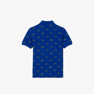 Polo avec imprimé signature en coton Polos - Bleu - Lacoste - Enfant