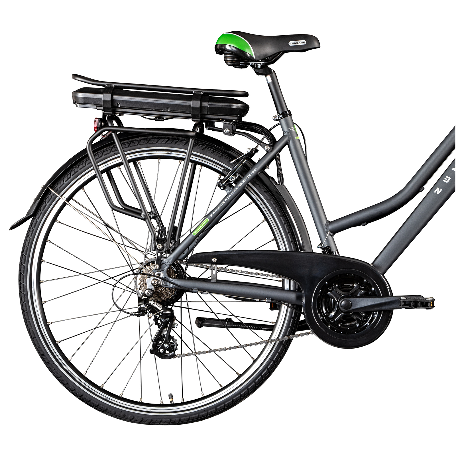 ZÜNDAPP E-Trekkingbike Damen Z802 - grau-grün - 28