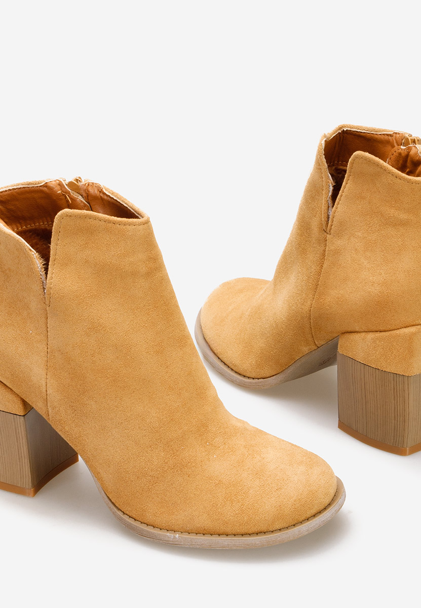 Bottines à gros talon bruns Paletia