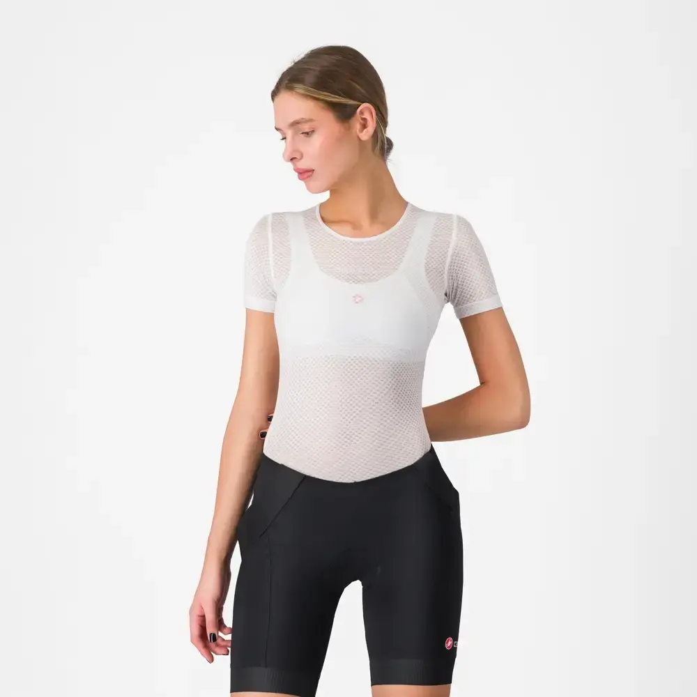 Castelli Pro Mesh Ondershirt Korte Mouwen Wit Dames