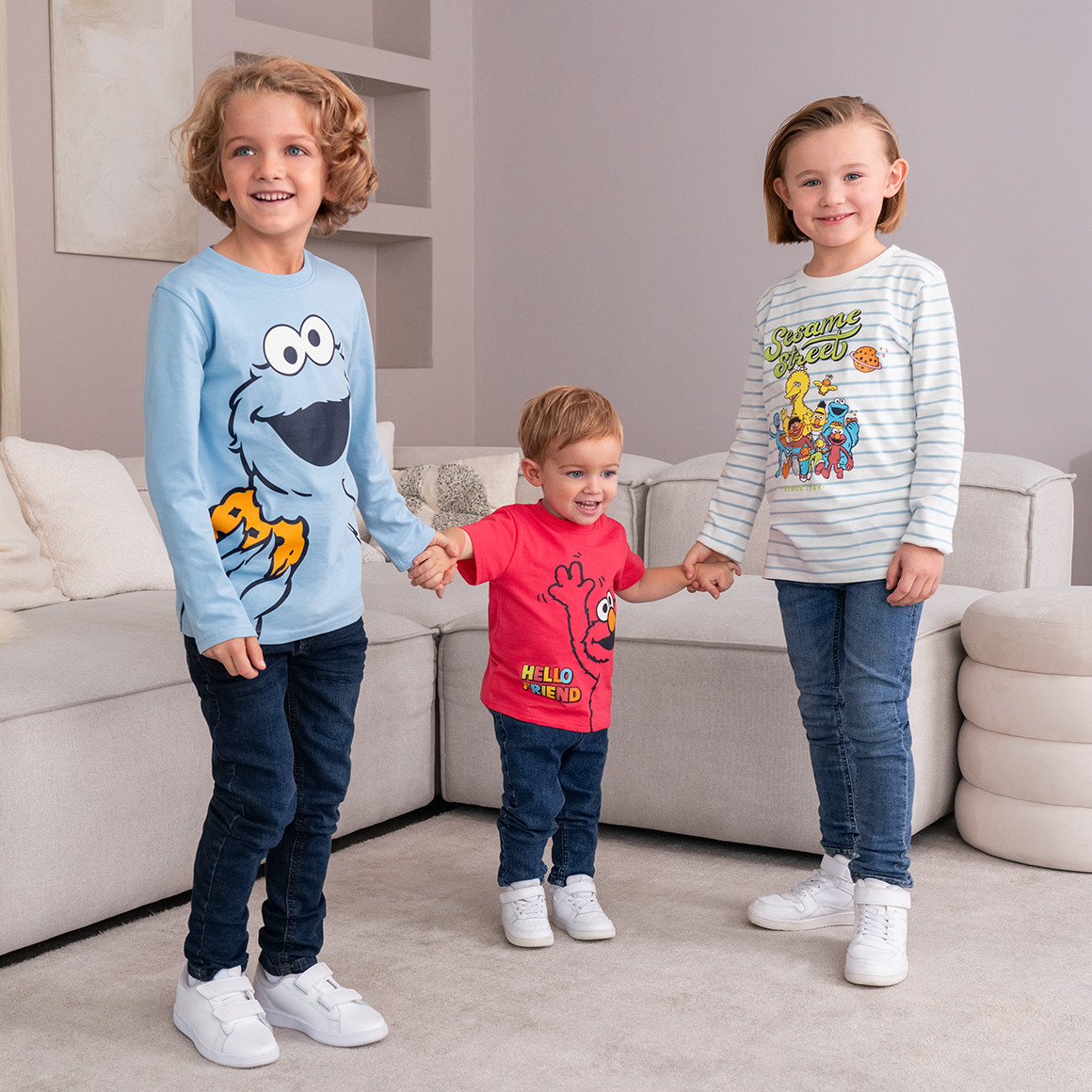 Topomini Sesamstraße T-Shirt mit Print pink