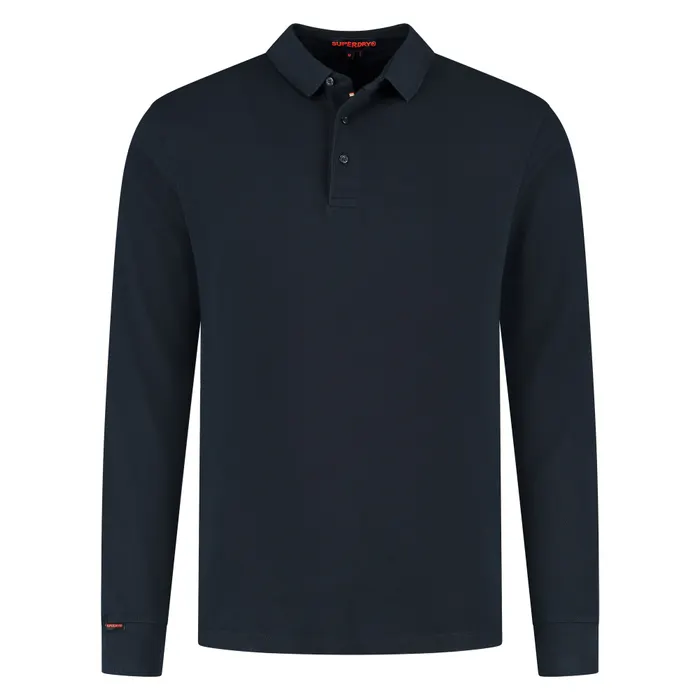 Superdry Cotton Long Sleeve Pique Polo Heren