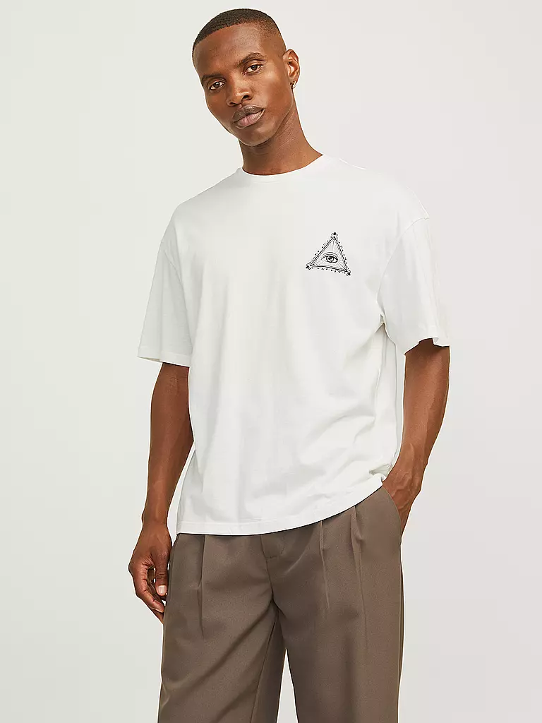 JACK & JONES T-Shirt JJMYSTIC beige