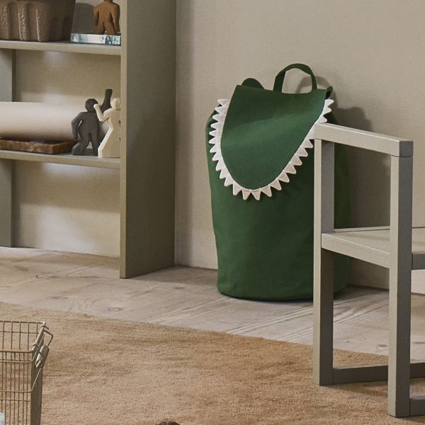 Ferm Living Opbergmand Krokodil - Artichoke Green