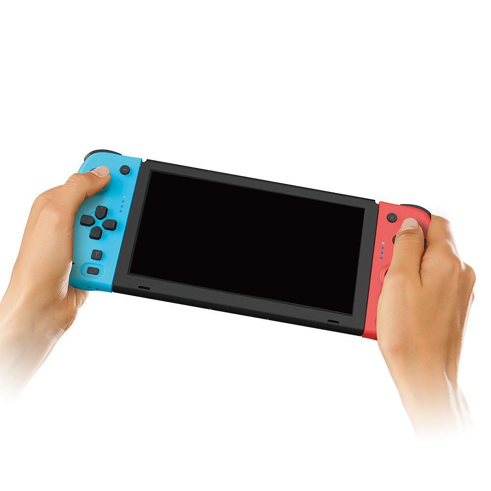 (2er Set) Gamepad Controller mit Handschlaufe   6-Axis Gyro und NFC kompatibel mit Switch / OLED - Rot / Blau