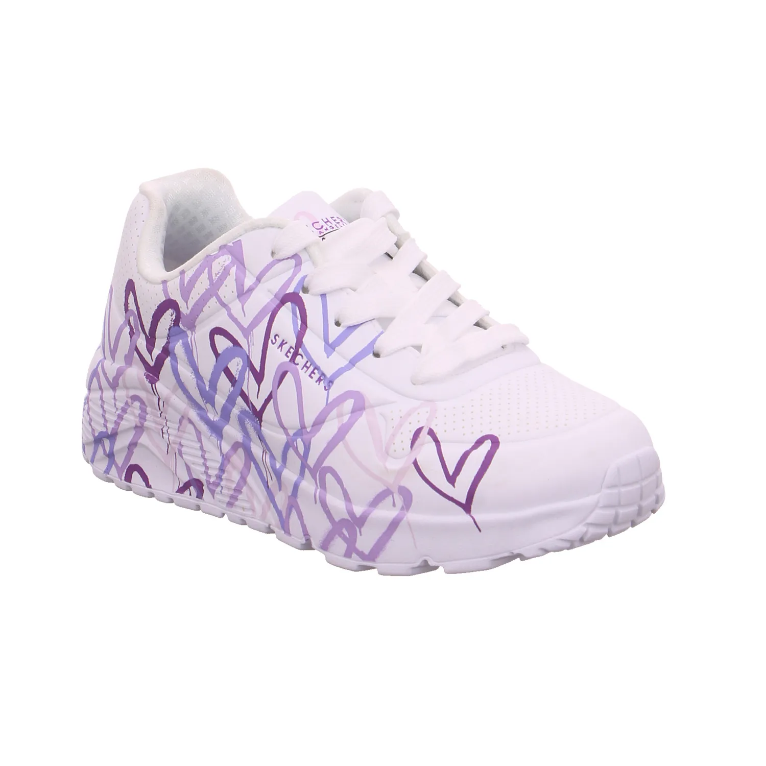 SKECHERS Mädchen-Halbschuh Binder Weiss Lederimitat  Sneaker
