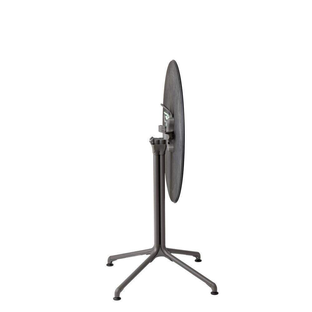 Runde Tischplatte, Ø69 cm Durchmesser Horizon HPL Grau Fusain