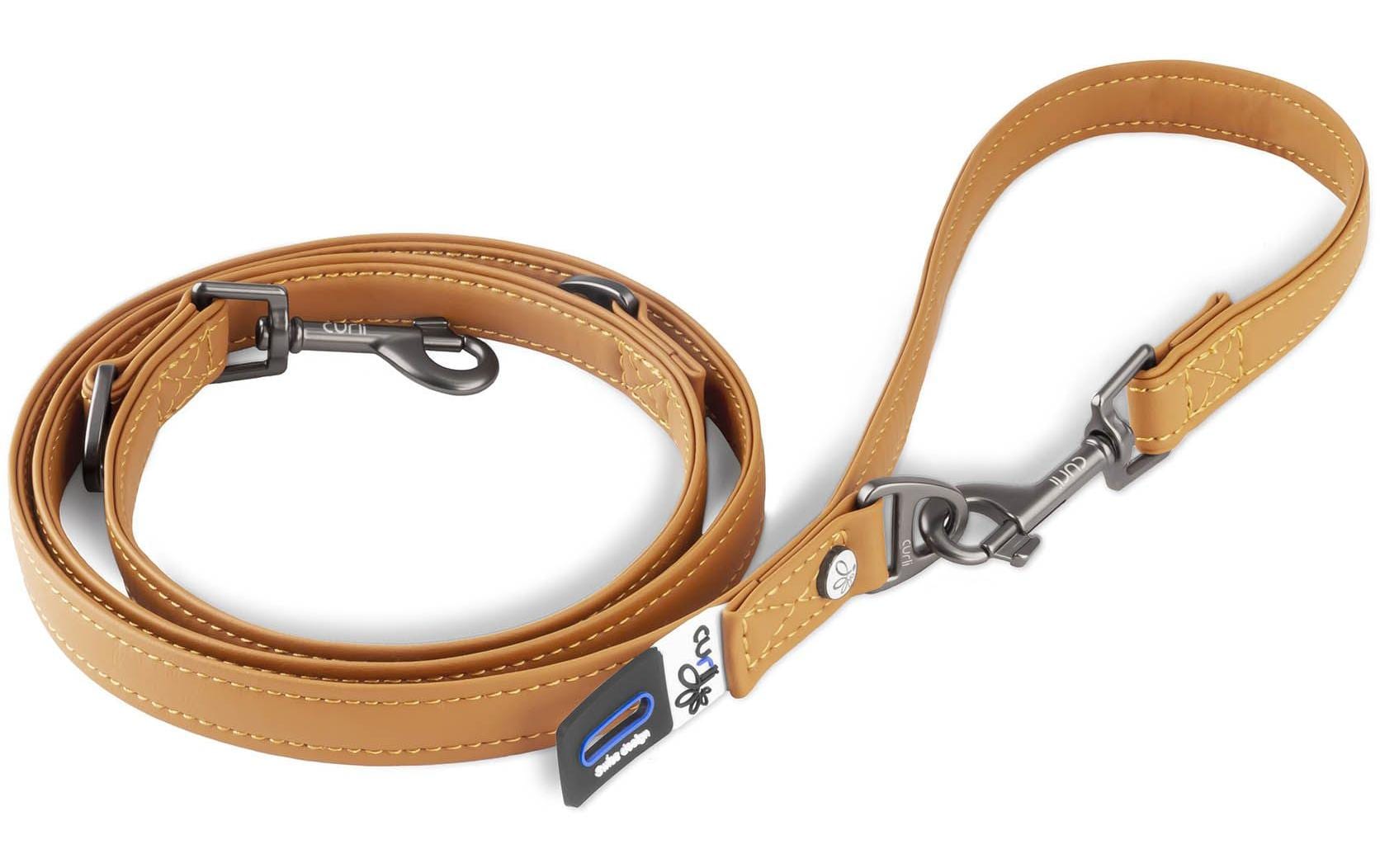 Hundeleine aus Apfelleder, M, 1.6 m, BraunVerstellbare Leine für Hunde bis 25 kg
