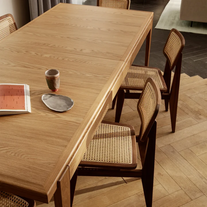 Gubi - S-Table, rechteckig ausziehbar, 95 x 220-320 cm, Eiche matt lackiert