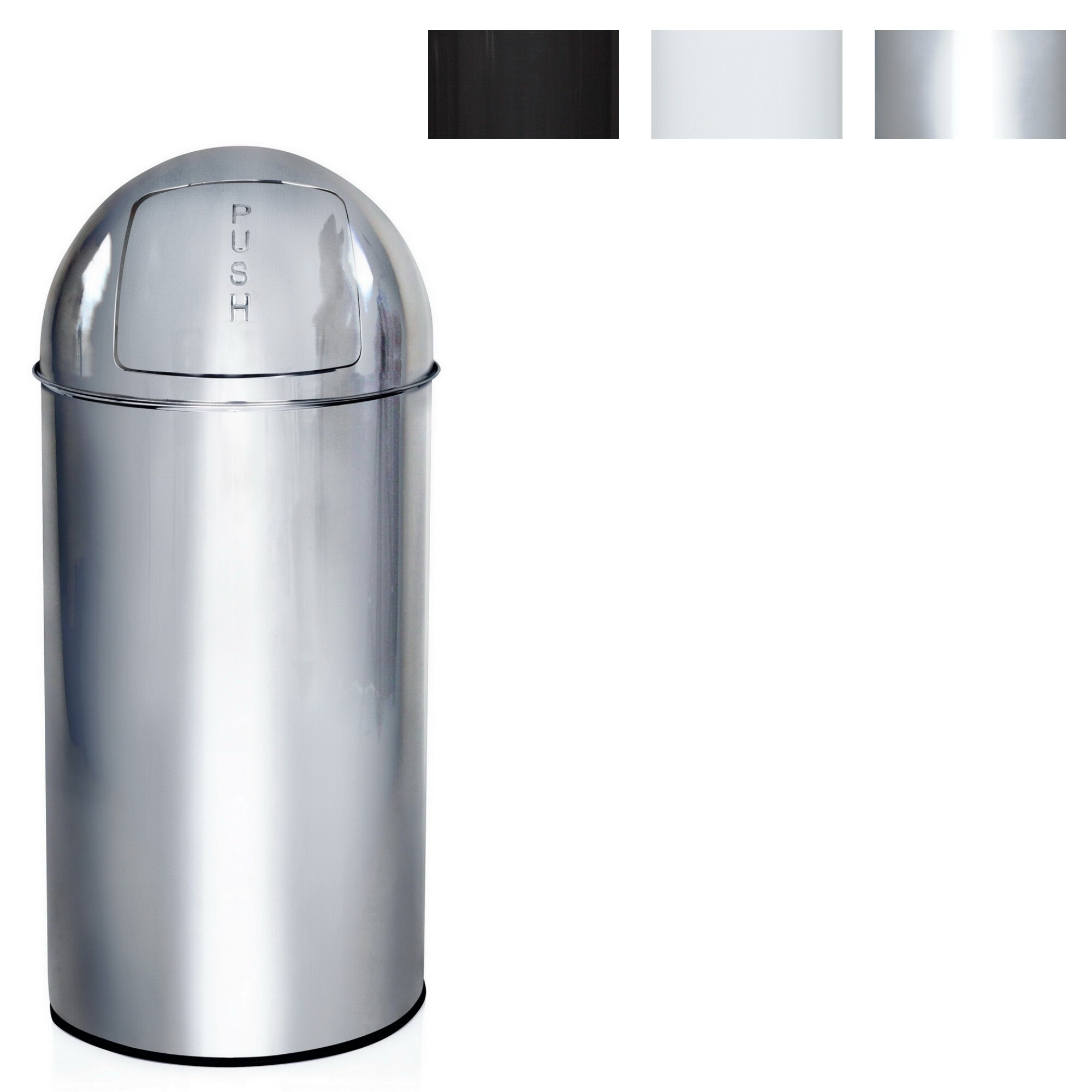 Mülleimer PUSH 35L Stahlblech hjh OFFICE