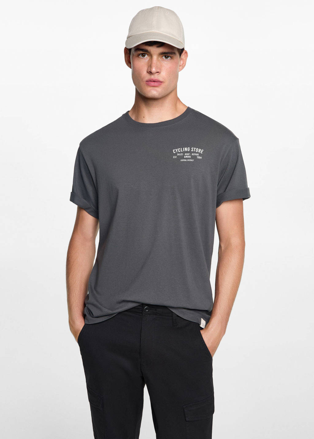 MANGO TEEN cargobroek zwart