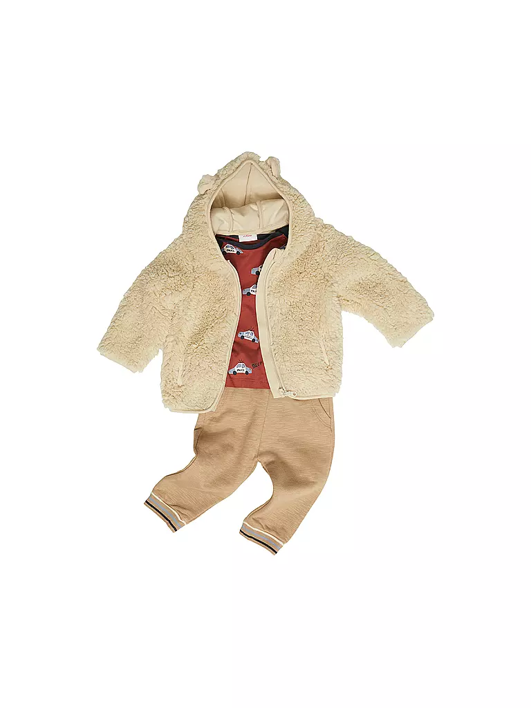 S.OLIVER Mädchen Jacke in Felloptik beige