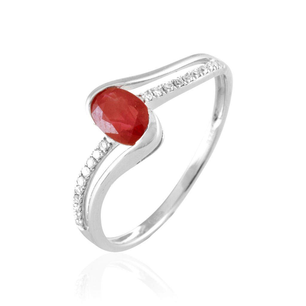 Bague Anja Or Blanc Quartz Et Diamant
