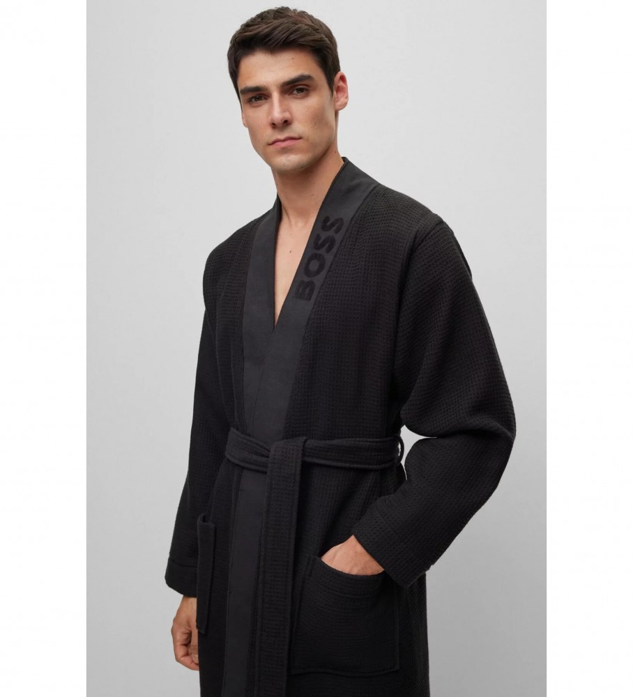 Kimono preto BOSS Batn Waffle
