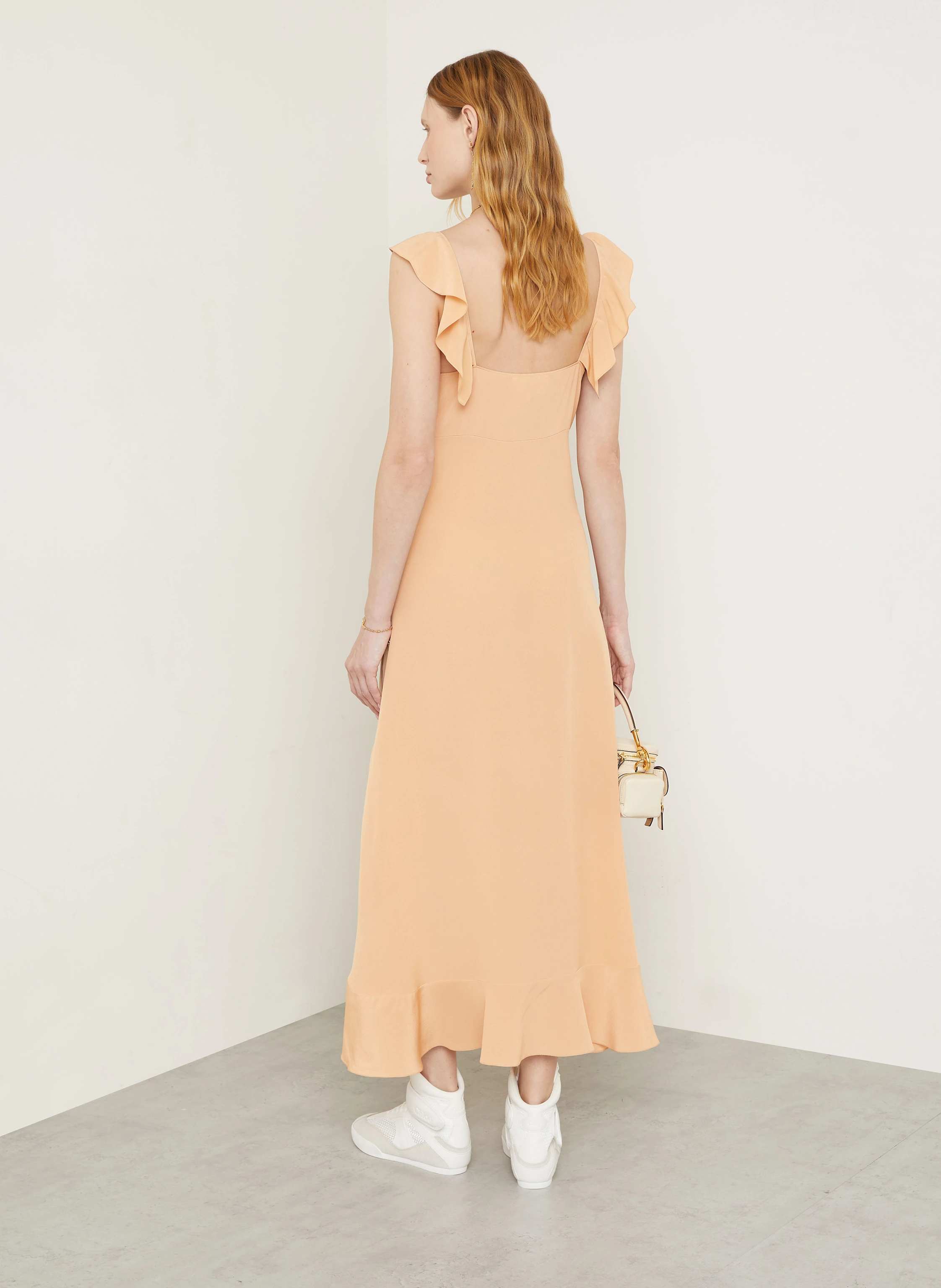 Chloé Seidenkleid mit Volants