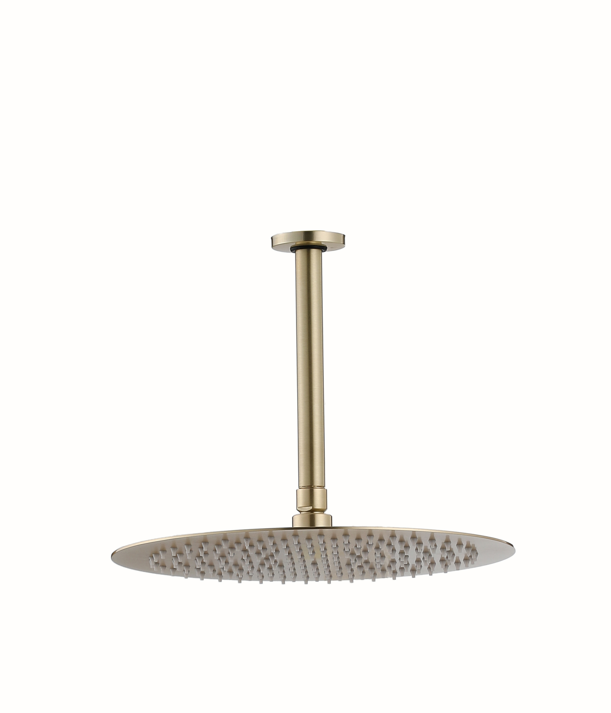 Saniclear Brass inbouw regendouche met plafondarm en 30cm hoofddouche geborsteld messing / mat goud