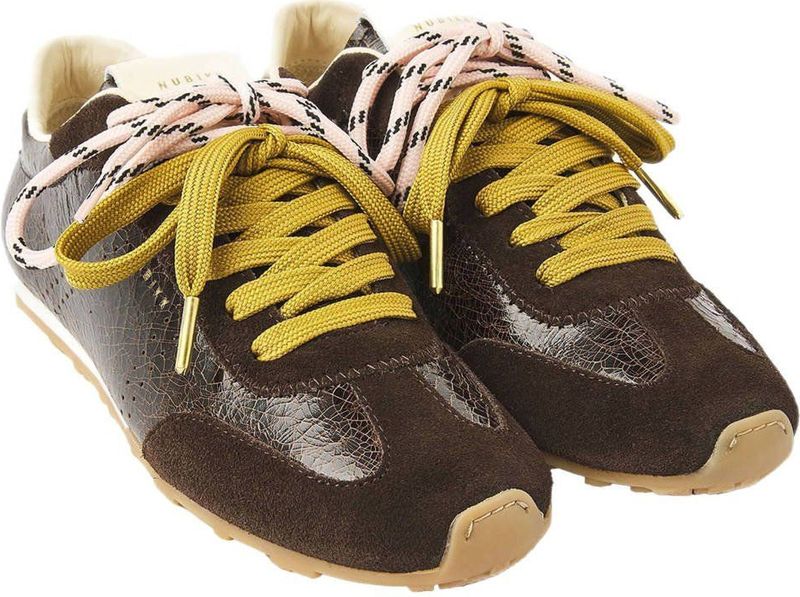 NUBIKK - Billy Lou - Sneakers - Donkerbruin - Leer/Suède
