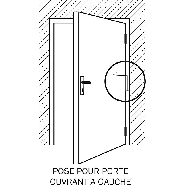 Ferme-porte à tige alu