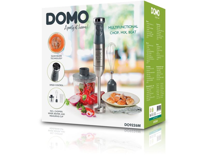 Domo Stabmixer DO9226M Grau/Silber Stabmixer-Set