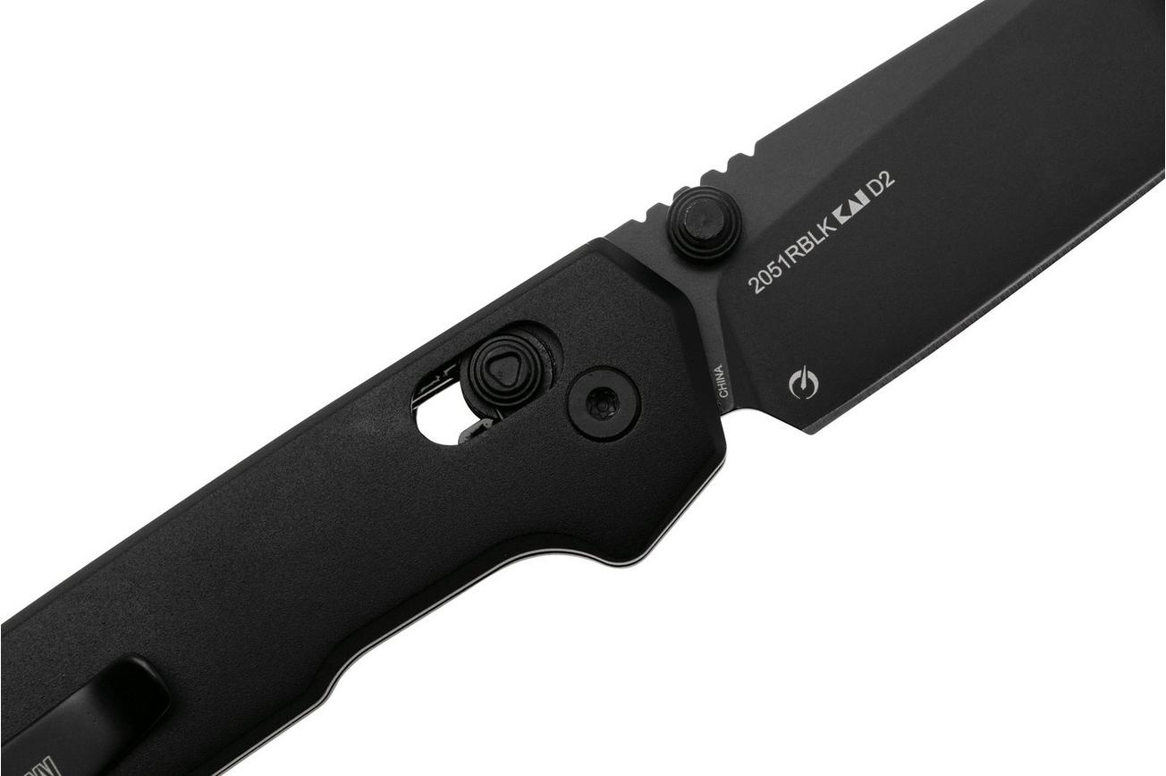 Kershaw Mini Iridium Reverse Tanto 2051RBLK Black D2, Black Aluminium, zakmes