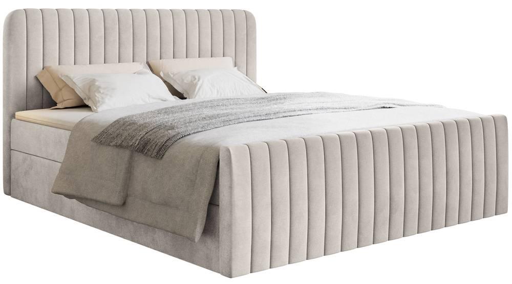 NADUVI Collection Boxspring Adrien velvet met opbergvak 140x200