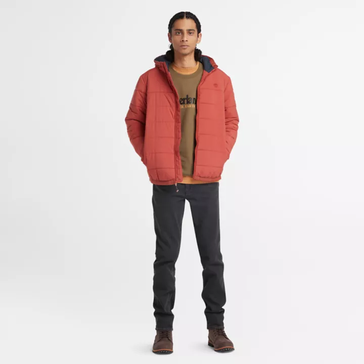 Doudoune à capuche Garfield Thermarange pour homme en rouge