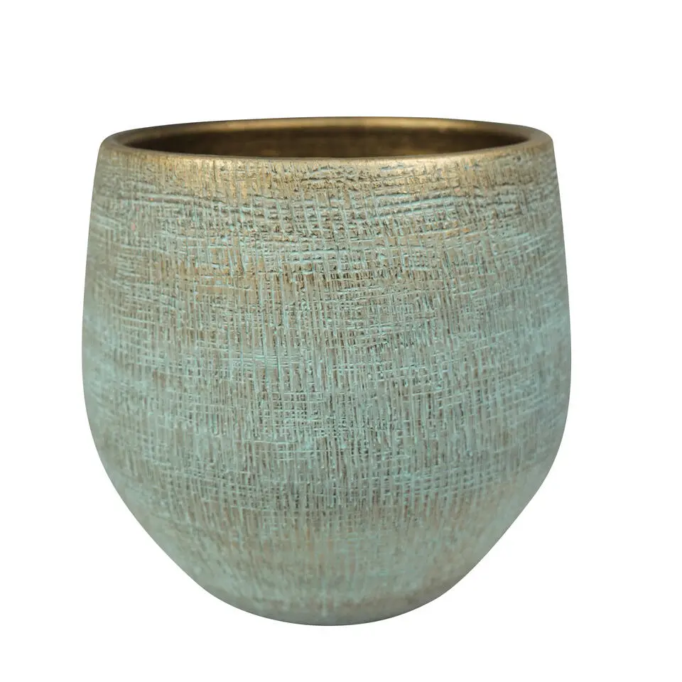 Steege Plantenpot - moderne look - blauw - 31 x 28 cm