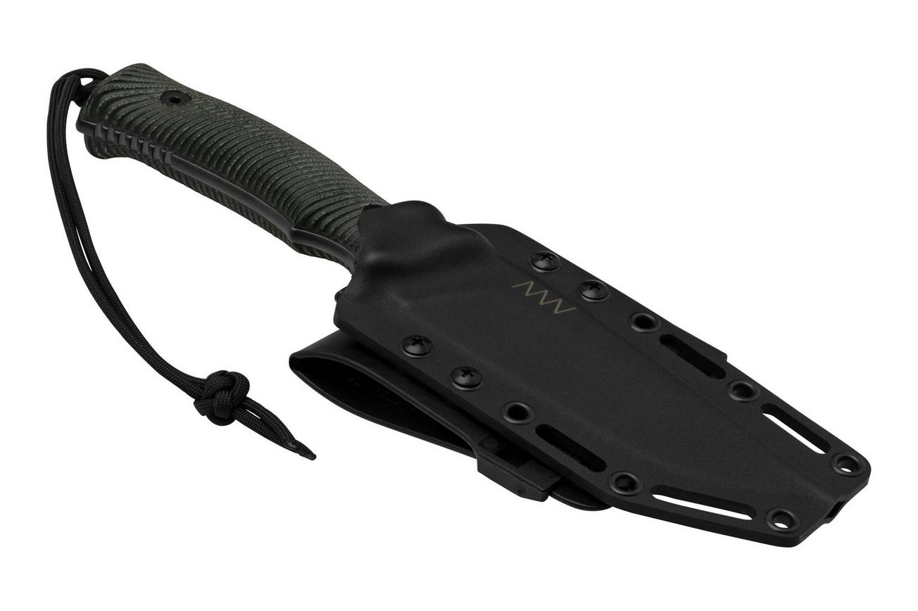 ANV Knives M311 SPELTER DLC Topo Elmax, Black Micarta Handle, Black Kydex Sheath, survivalmes