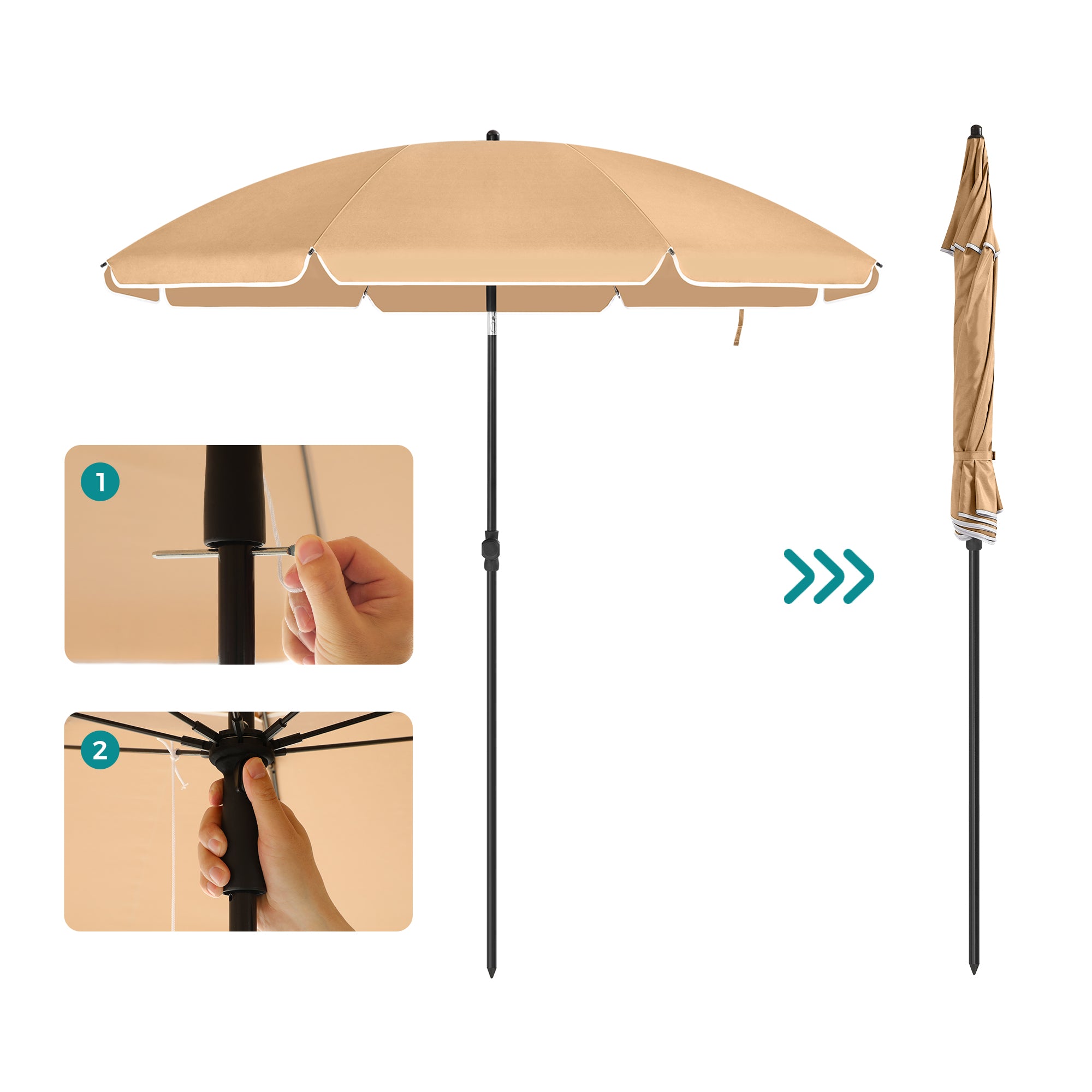 ACAZA Stokparasol Taupe