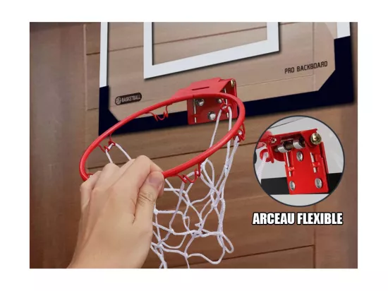 Mini panier de basket avec accroches de porte