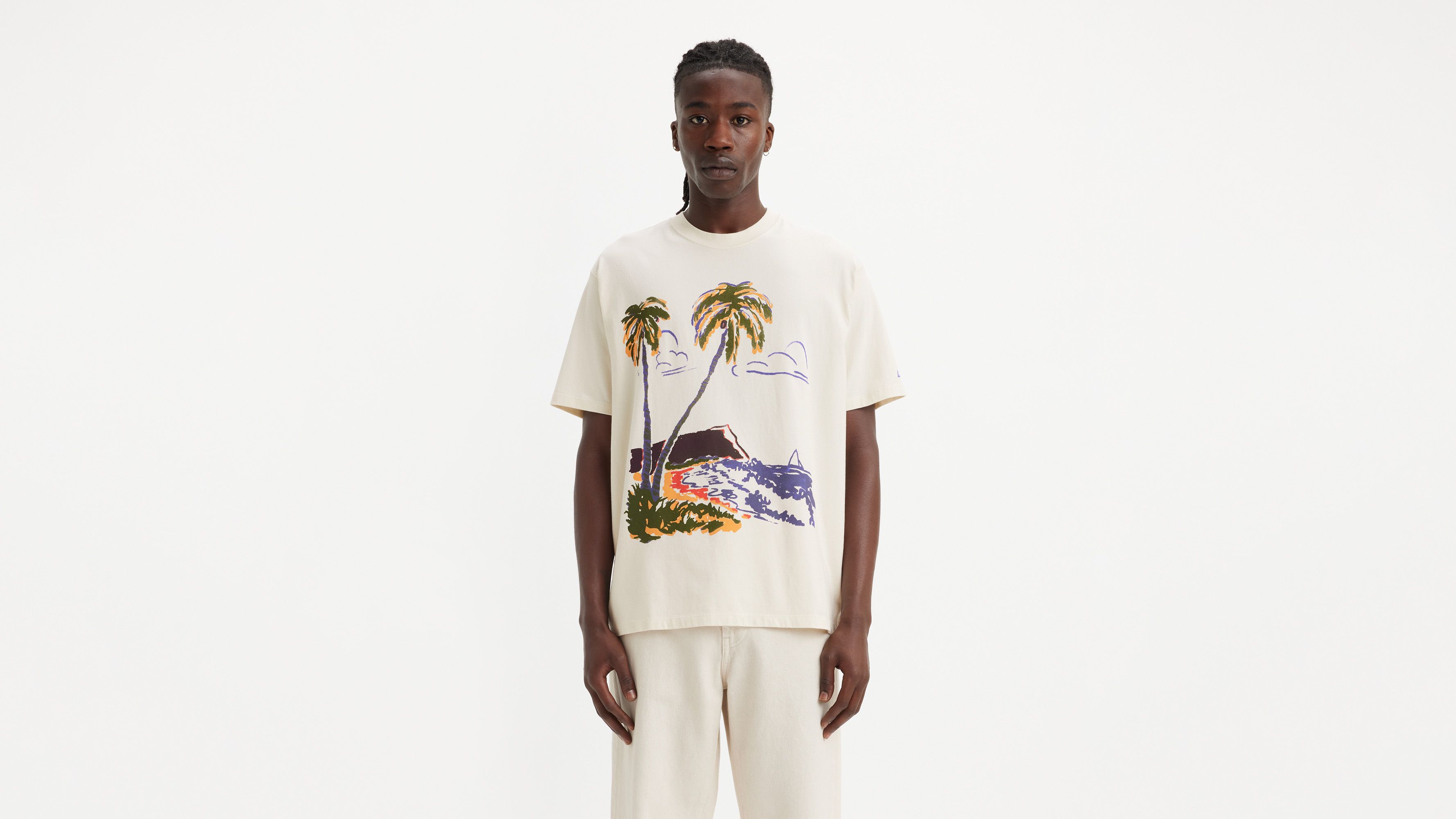 T-shirt graphique vintage - Surf Scenic Tofu - Multicolore