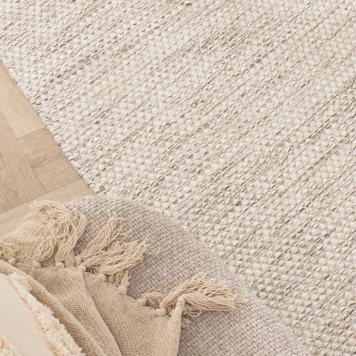 Organisch vloerkleed - Bliss Beige Gemeleerd