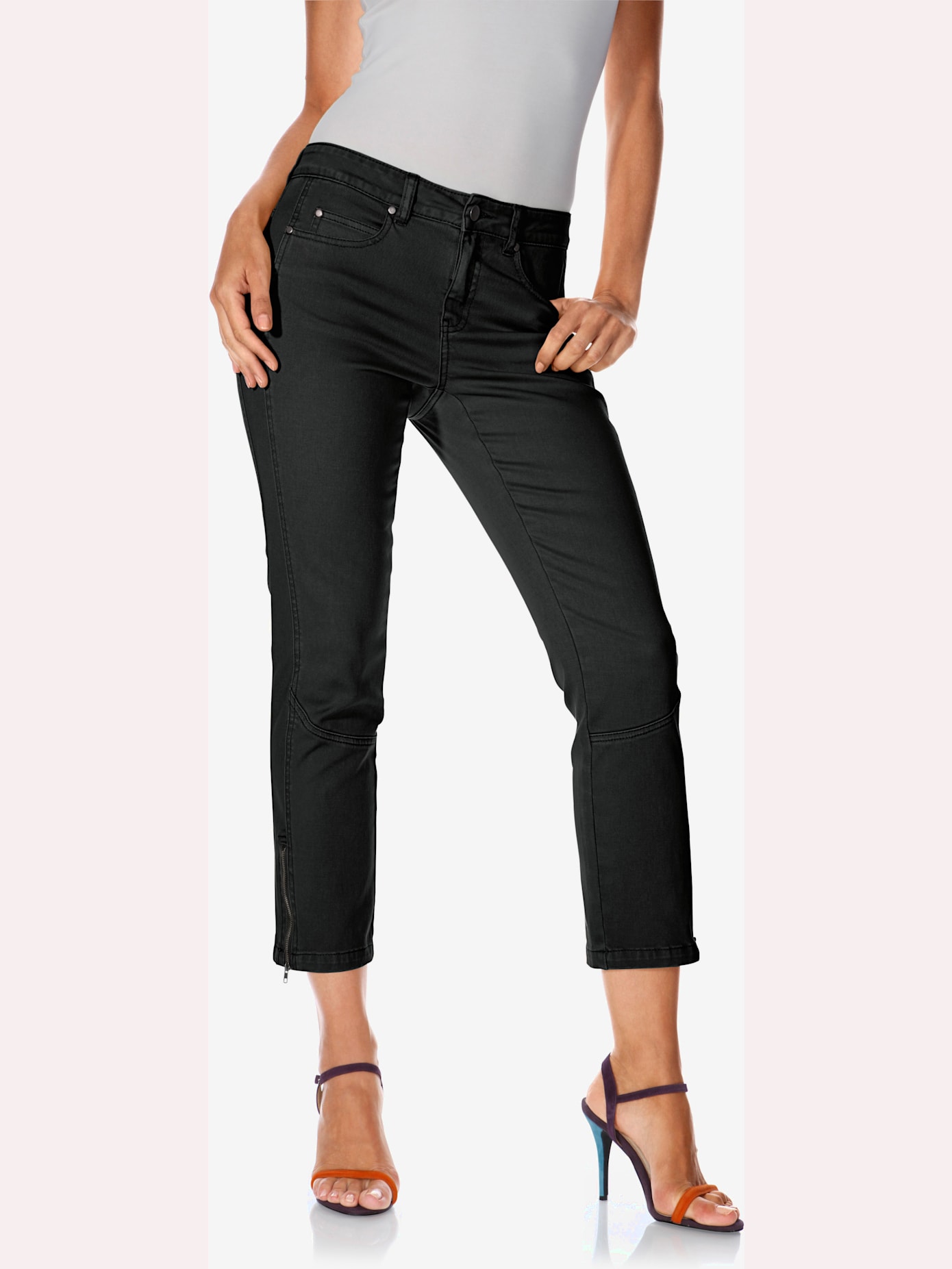 Pantalon effet ventre plat coupe skinny