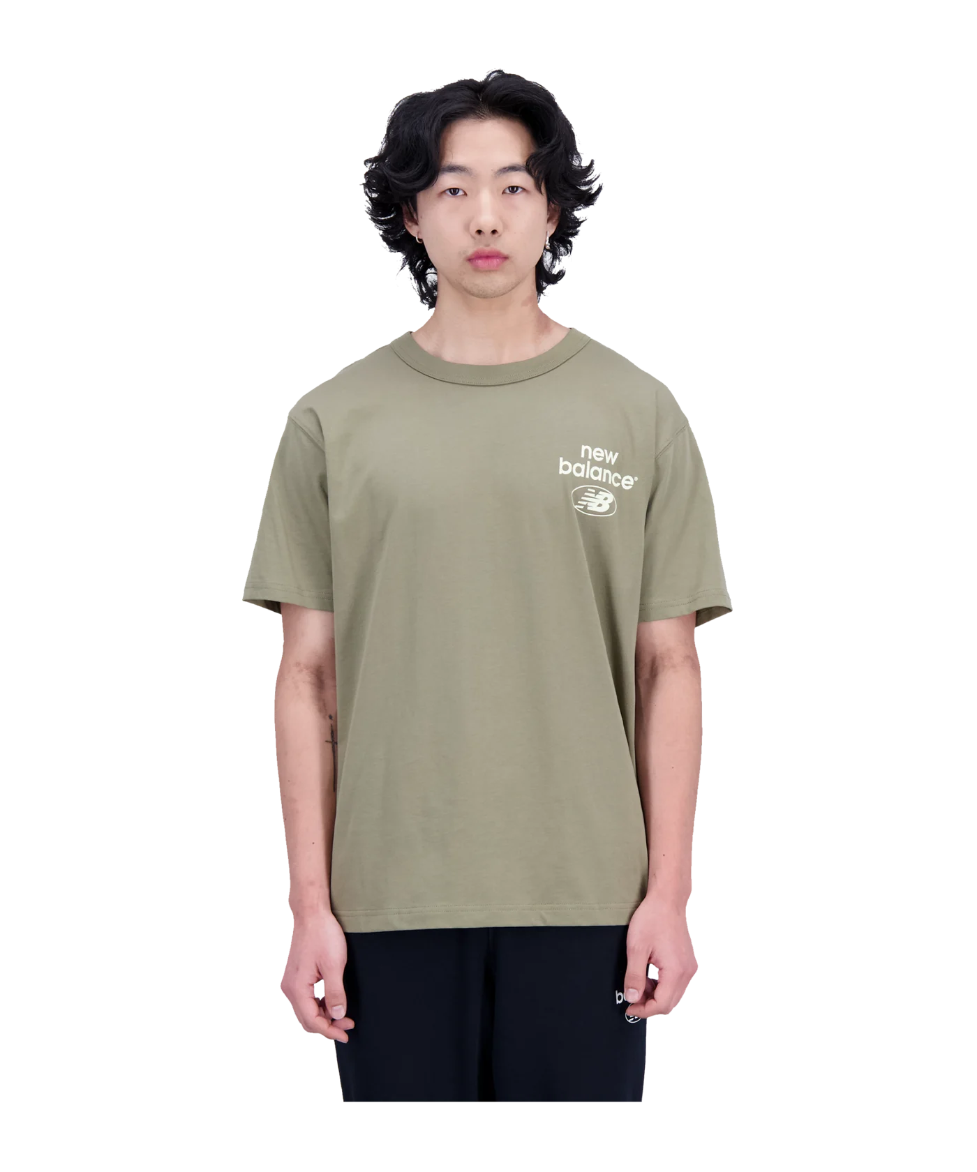 New Balance Essentials Logo T-Shirt Grün FCGN