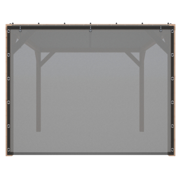 Pergola Silvano Douglas incl. schaduwdoek & zijdoek 324x324 cm