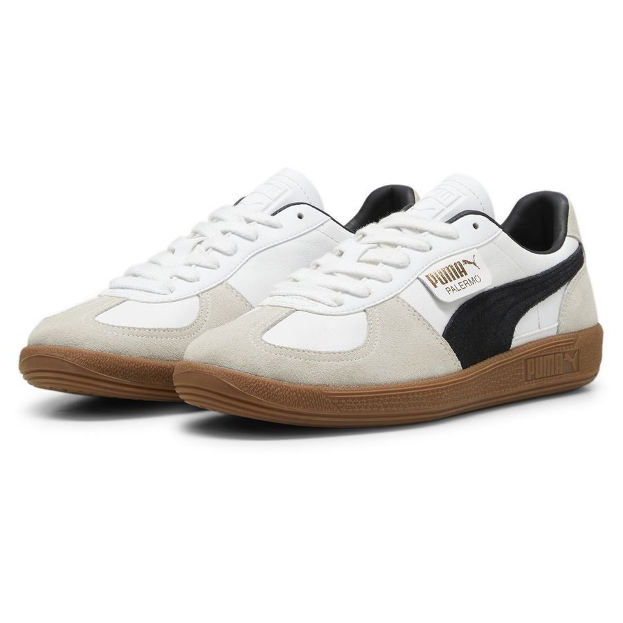 PUMA Chaussures Palermo Cuir - Blanc/Gris/Noir