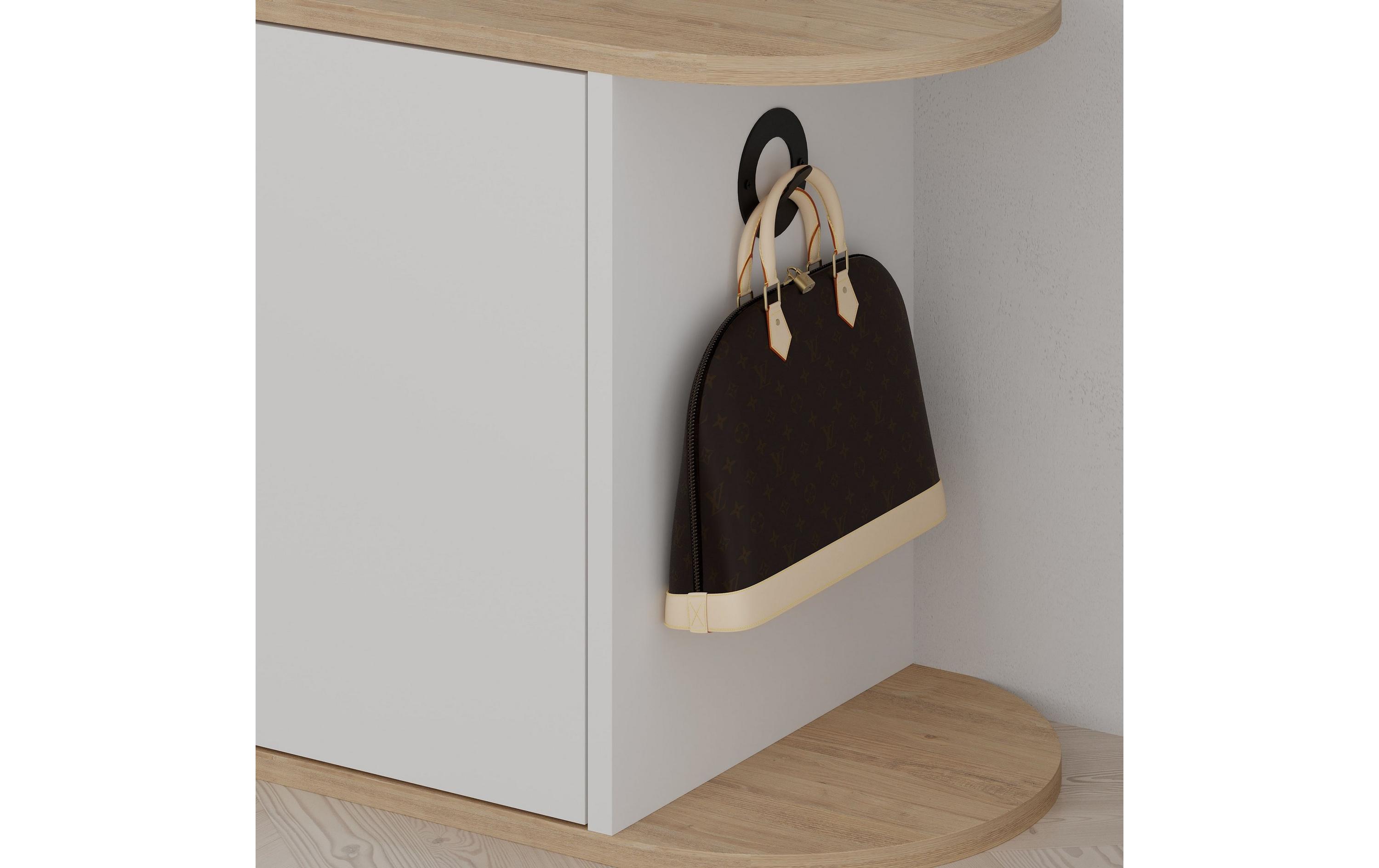 Schuhregal Nova 104 x 50 x 37 cm, Weiss/Nature<br>Schuhbank