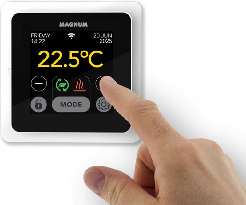 MAGNUM - MRC² - WiFi Klokthermostaat - RAL 9010 - Inbouw