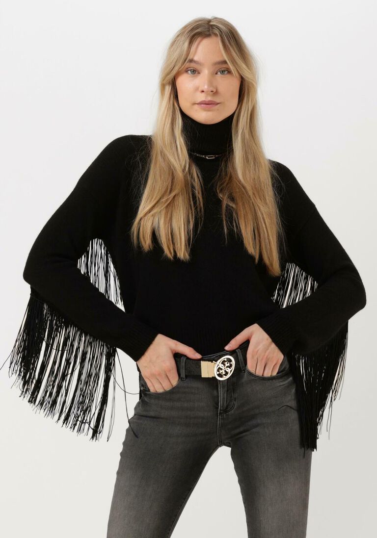 GUESS zwarte guess coltrui leonie roll neck ls sweater