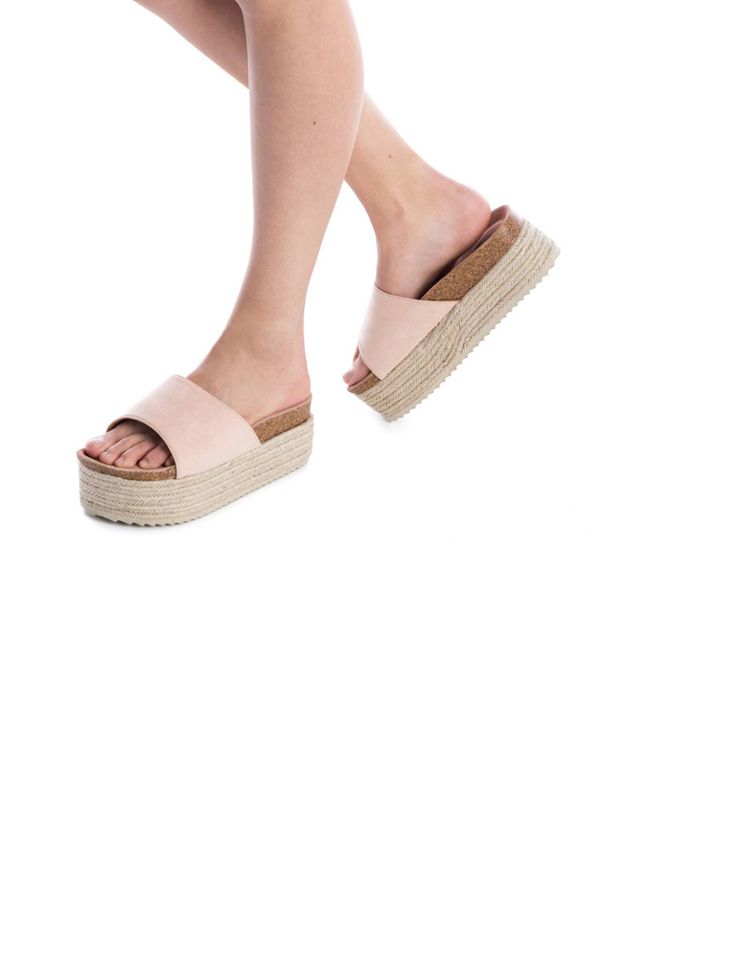 Light Pink Wedge Sandals