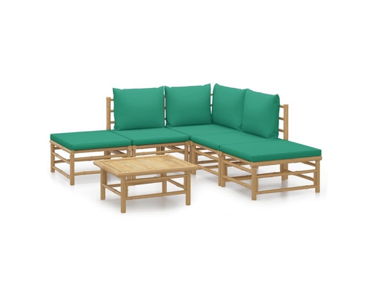 LES TENDANCES - Salon extérieur Salon de jardin-vert-5 places-55x65x30-490625