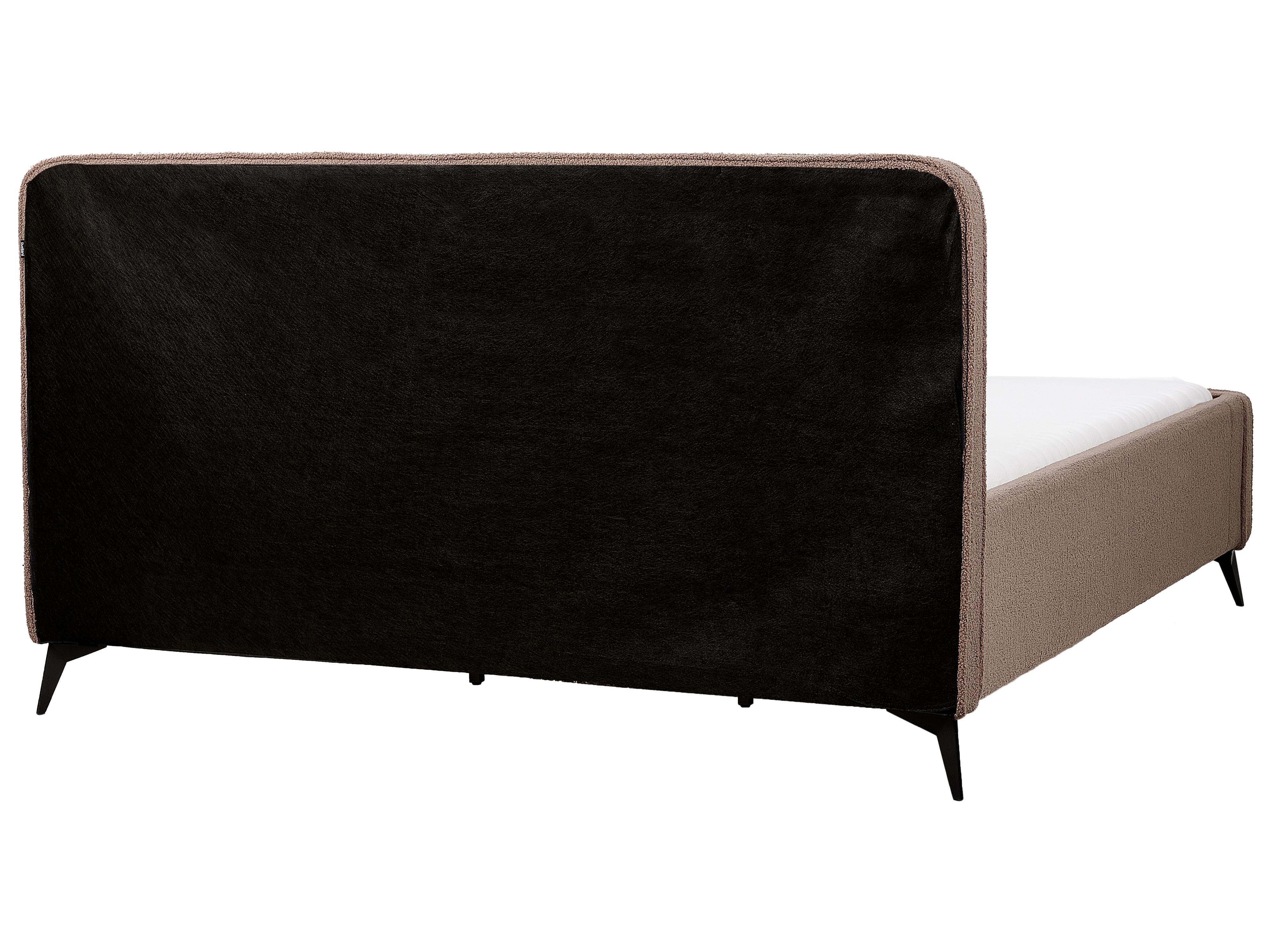 Bed Bouclé VALOGNES 180 x 200 cm Bruin