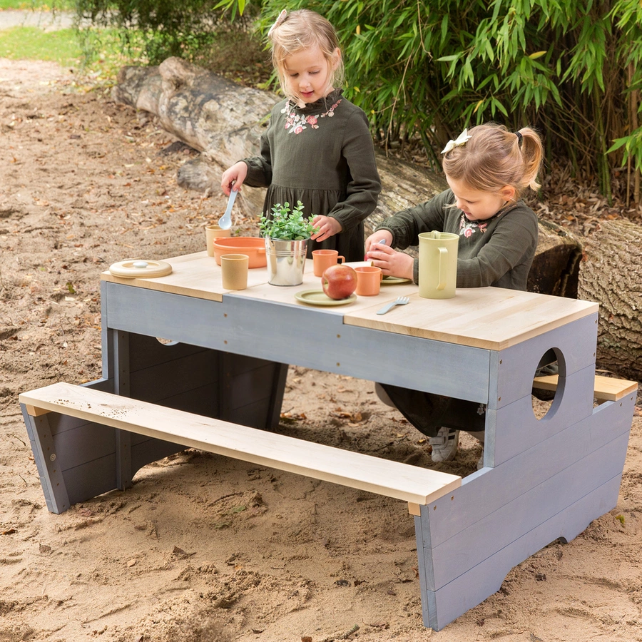 MUDDY BUDDY® Spieltisch Creator, natur-wolkengrau