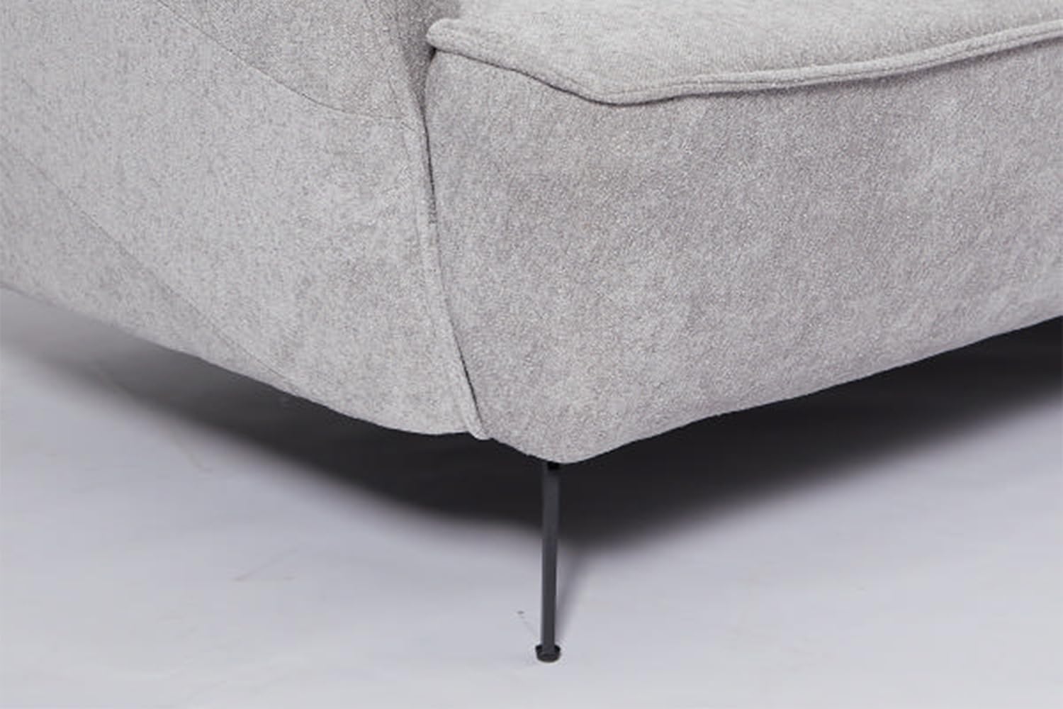 KAWOLA Sofa Garbo Designsofa Stoff grau rechts offen