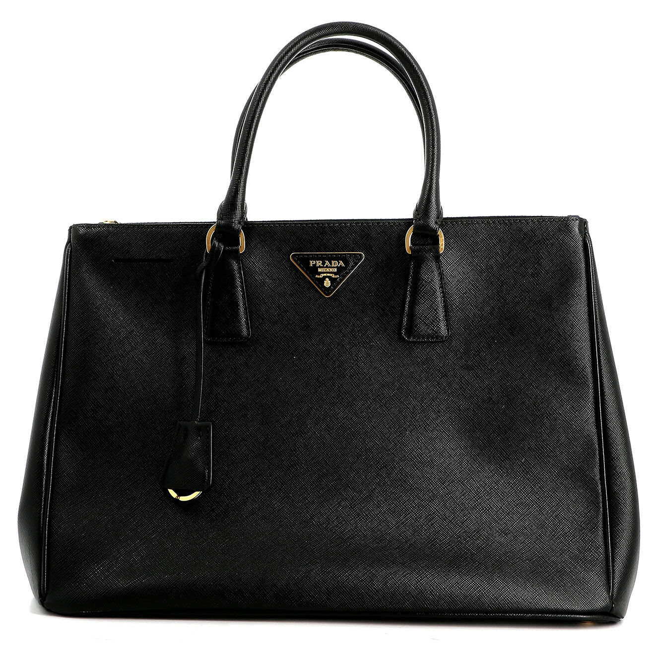 Prada Sac bandoulière Saffiano en Cuir noir Etat: Très bon état - Longueur 36 cm