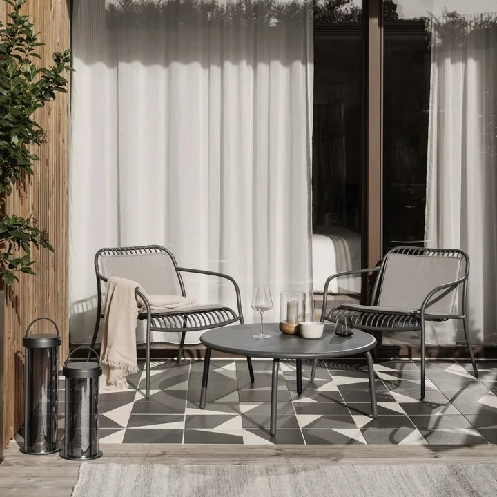 Blomus - Yua Wire Outdoor Loungesessel, silk gray (2er-Set)