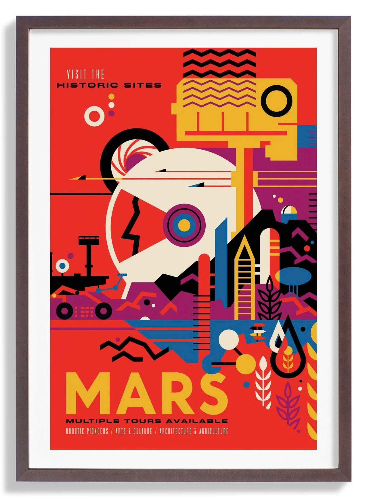 Historische Stätten auf dem Mars Weltraum