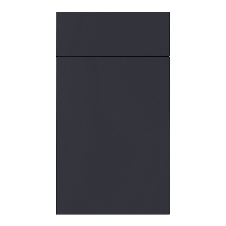 Façade de cuisine 1 porte et 1 tiroir Stevia bleu mat l. 40 cm x H. 72 cm GoodHome